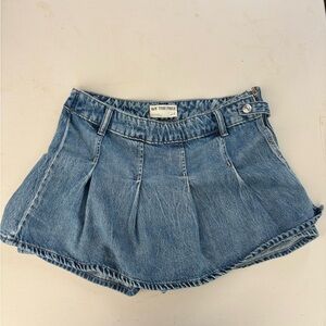 Free People Light Blue Denim Skorts